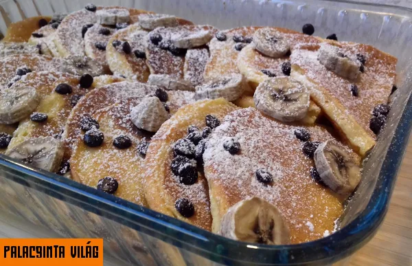 csokis banános amerikai rakott palacsinta