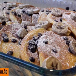 csokis banános amerikai rakott palacsinta