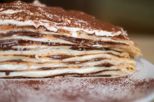 mascarponés nutellás palacsinta torta